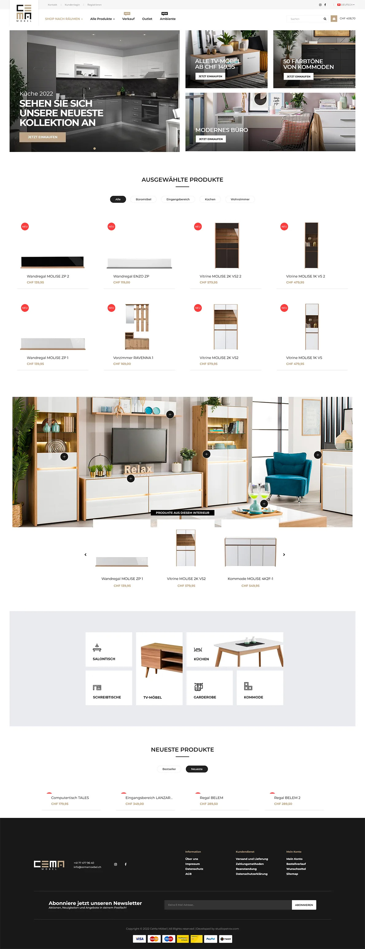 CeMa furniture webshop